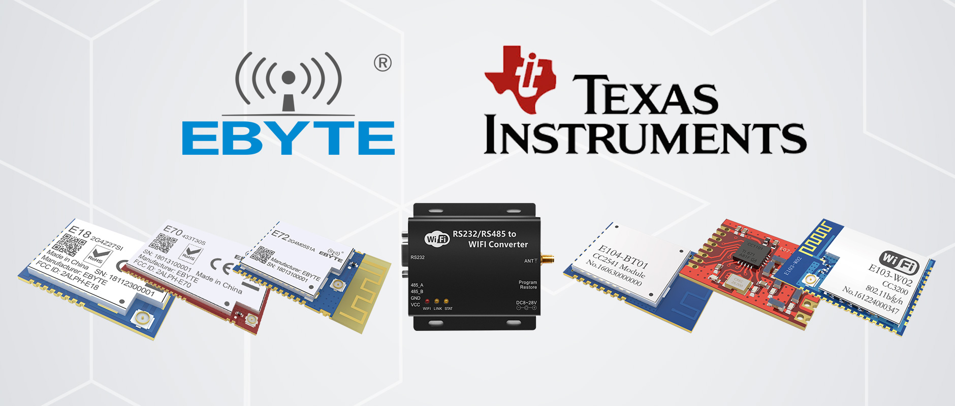 Ebyte became the third-party design partner with Texas Instruments (TI)