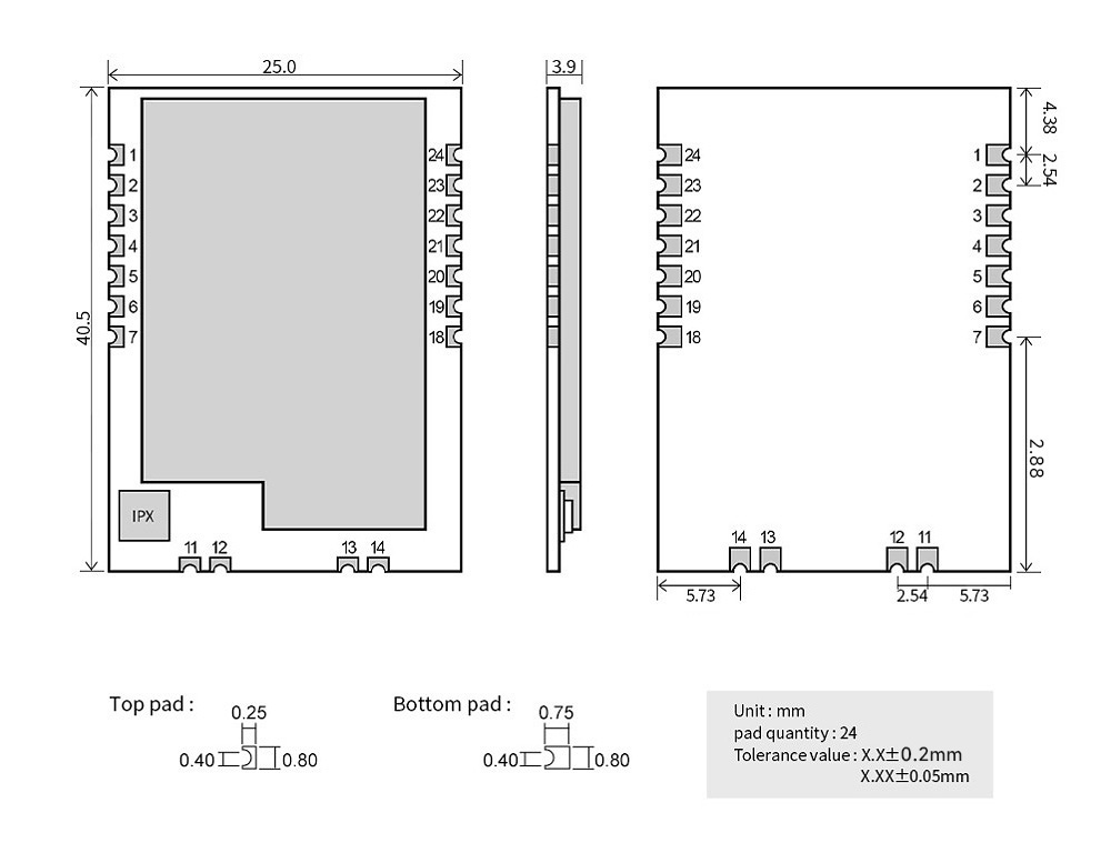 E32-T系列引脚定义 E32-T系列引脚定义